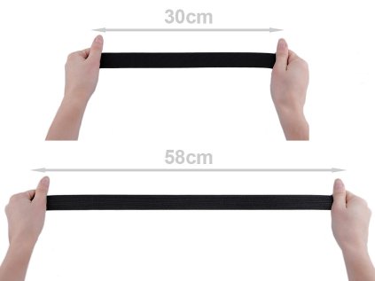 Pruženka tkaná šíře 30 mm (Varianta 1 černá, Balení 25 m)