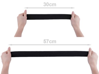 Pruženka tkaná šíře 40 mm (Varianta 1 černá, Balení 25 m)