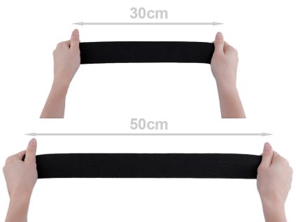 Pruženka tkaná šíře 50 mm (Varianta 2 černá, Balení 25 m)