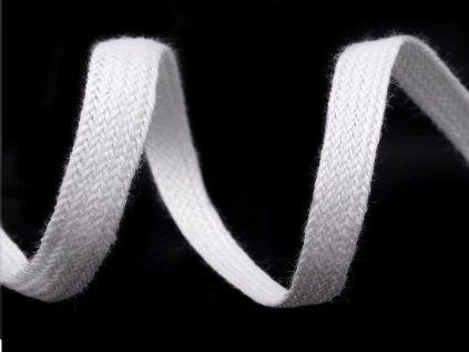 Pertle - kojenecká šňůrka šíře 5 mm (Varianta bílá, Balení 100 m)