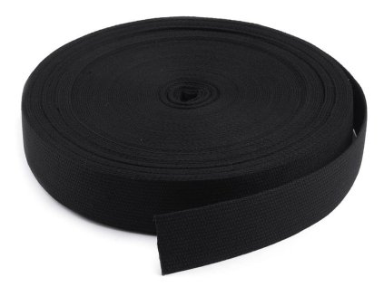 Bavlněný popruh šíře 40 mm (Varianta černá, Balení 25 m)