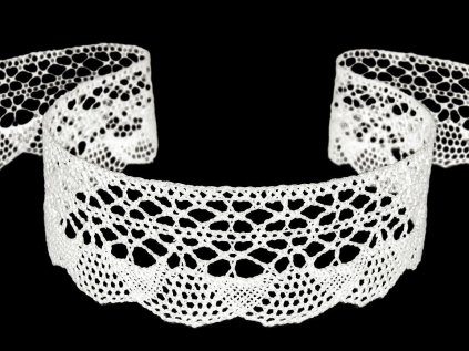 Bavlněná krajka paličkovaná šíře 32 mm (Varianta 2 (6000) bílá, Balení 30 m)