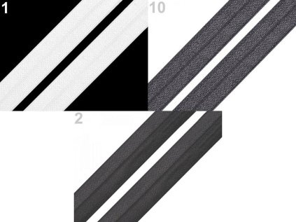 Lemovací pruženka půlená šíře 19 mm (Varianta 1 bílá, Balení 1 m)