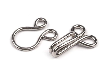 Háčky a očka velikost 18+16 mm a 20+18 mm (Varianta 18+16 mm (6x) nikl, Balení 1 blistr)