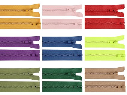 Zip kostěný No 5 dělitelný 2 jezdce / dvoucestný 75 cm bundový (Varianta 322 černá, Balení 1 ks)