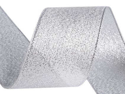 Brokátová stuha šíře 38 mm s lurexem (Varianta 1 zlatá, Balení 22.5 m)