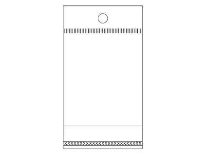 PP sáček s lepicí klopou a závěsem 5x9 cm
