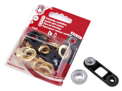 Průchodky s podložkou vnitřní Ø8 mm / vnější Ø18 mm (Varianta zlatá sv., Balení 1 blistr)