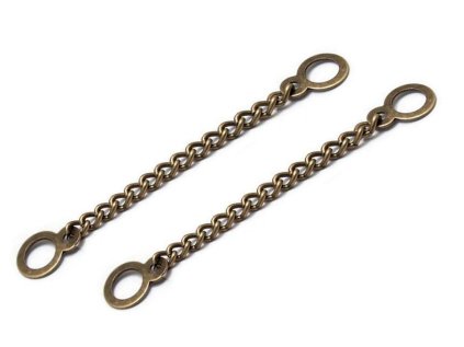 Kovový řetízek / poutko na bundy a kabáty (Varianta 2 zlatá, Balení 5 ks)