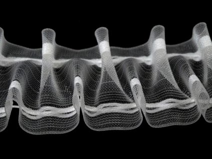 Záclonovka šíře 50 mm žabkové řasení (Varianta transparent, Balení 50 m)