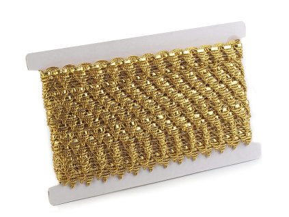 Leonský prýmek (Varianta 1 (15 mm) stříbrná, Balení 13.5 m)