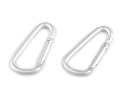 Kovová karabina 24x48 mm (Varianta 2 stříbrná světlá, Balení 2 ks)