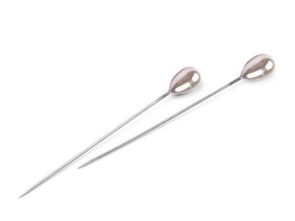 Ozdobné špendlíky délka 55 mm perleť (Varianta bílá perleť, Balení 1 krab.)
