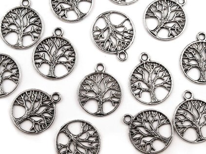 Přívěsek strom života Ø20mm (Varianta platina, Balení 500 ks)