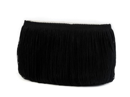 Třásně dvojité šíře 17 cm (Varianta 1 černá, Balení 1 m)