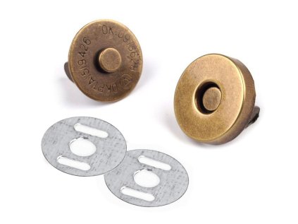 Magnetické zapínání Ø14 mm (Varianta 1 staromosaz, Balení 5 sada)
