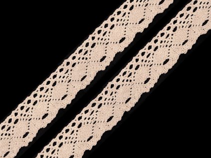 Bavlněná krajka paličkovaná šíře 35 mm (Varianta 1 bílá, Balení 18 m)