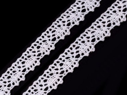 Bavlněná krajka paličkovaná šíře 15 mm (Varianta 1 bílá, Balení 18 m)