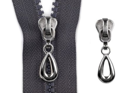Jezdec ke kostěným zipům No 5 ozdobný (Varianta 2 nikl, Balení 10 ks)