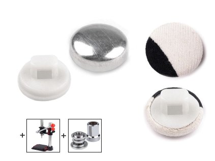 Knoflík na potahování velikost 20" (Varianta 1 černá, Balení 100 sada)