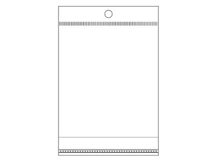 PP sáček s lepicí klopou a závěsem 8x12 cm (Varianta transparent, Balení 100 ks)