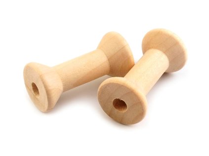 Dřevěná cívka 20x40 mm (Varianta přírodní sv., Balení 5 ks)