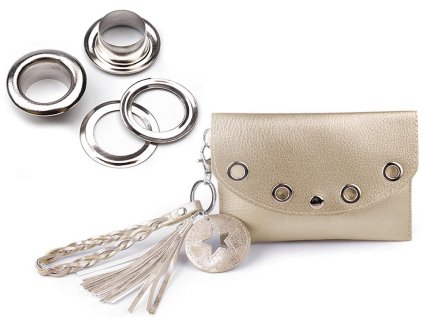 Průchodky s podložkou vnitřní Ø8 mm / vnější Ø14 mm (Varianta 2 nikl, Balení 20 pár)