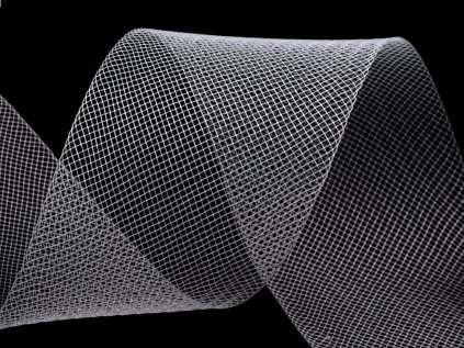 Modistická krinolína na vyztužení šatů a výrobu fascinátorů šíře 4,5 cm (Varianta 1 (CC01) bílá, Balení 20 m)