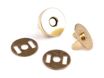 Magnetické zapínání Ø15 mm zlaté (Varianta zlatá, Balení 5 sada)