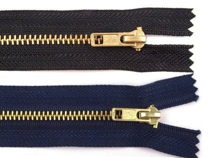 Kovový zip No 4 délka 20 cm kalhotový (Varianta 322 černá, Balení 1 ks)