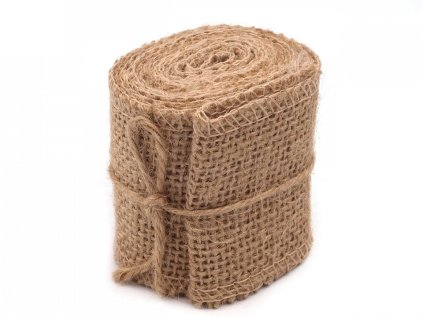Jutová stuha přírodní šíře 60 mm (Varianta 1 režná přírodní, Balení 1 ks)