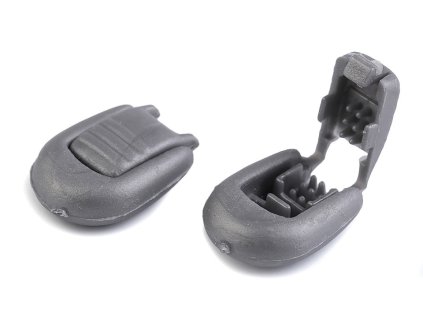 Plastová koncovka 15x19 mm zamačkávací (Varianta 1 černá, Balení 20 ks)