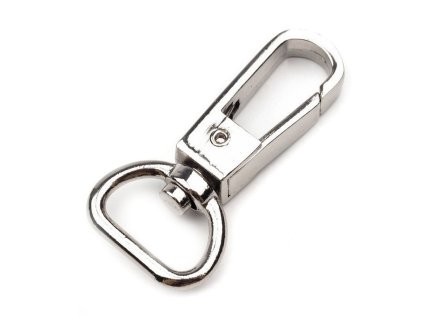 Kovová karabina otočná, průvlek 15 mm (Varianta 1 nikl, Balení 1 ks)