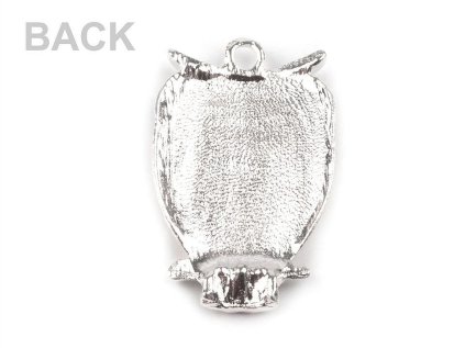 Přívěsek sova 17x27 mm (Varianta 1 bílá mléčná, Balení 5 ks)