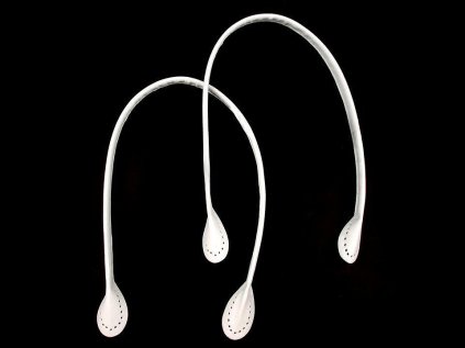 Koženková ucha na tašky délka 60 cm (Varianta 1 bílá, Balení 2 ks)