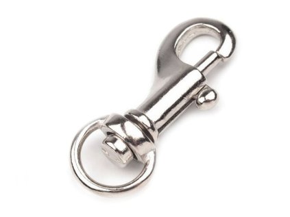 Kovová karabina otočná, průvlek 9 mm (Varianta 1 nikl, Balení 5 ks)