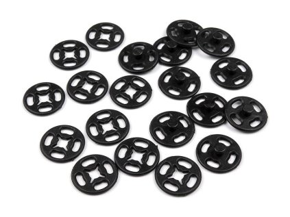 Plastové patentky / stiskací knoflíky transparentní Ø13 mm, Ø15 mm (Varianta 3 13 mm transparent, Balení 10 pár)