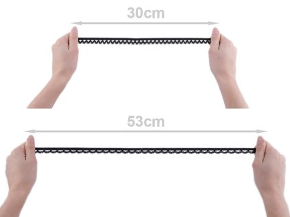 Ozdobná pruženka šíře 18 mm (Varianta 8 černá, Balení 22.5 m)