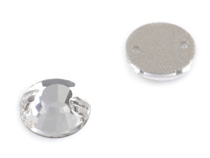 Broušené kamínky našívací Ø8 mm (Varianta crystal, Balení 12 ks)