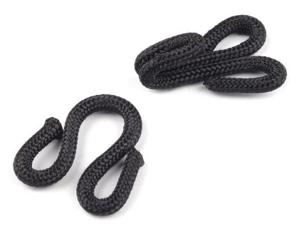 Háček s očkem - potažené, velikost 20+20 mm (Varianta 2 (12 mm) černá, Balení 5 pár)