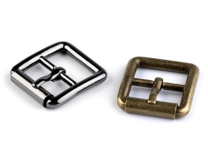 Kovová spona / opasková přezka, průvlek 20 mm (Varianta 1 nikl černý, Balení 1 ks)