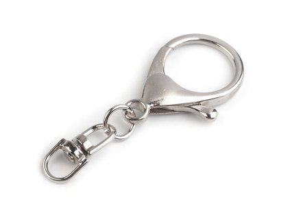 Kovová karabinka otočná 24x55 mm (Varianta 1 nikl, Balení 2 ks)