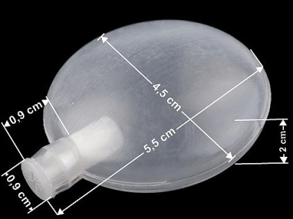 Pískátko do textilních výrobků Ø45 mm (Varianta transparent, Balení 2 ks)