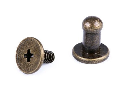 Sedlářský nýt šroubovací Ø4 mm (Varianta 1 nikl, Balení 5 pár)