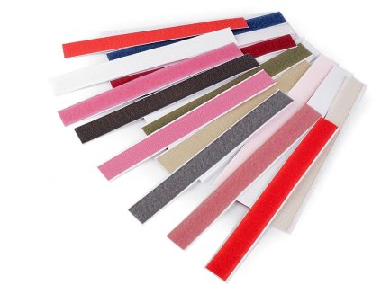 Suchý zip háček + plyš samolepicí stříhaný šíře 20 mm (Varianta 1 mix černobílý, Balení 4 pár)