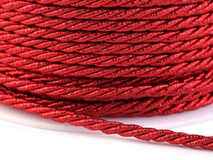 Šňůra kroucená s lurexem Ø3 mm (Varianta 2 stříbrná, Balení 20 m)