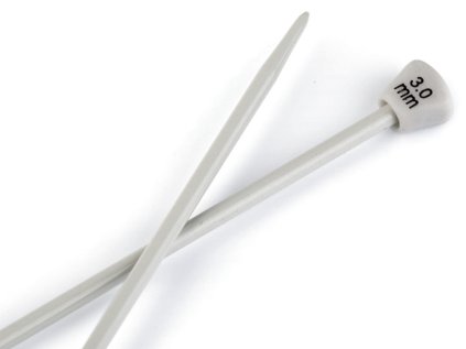 Rovné jehlice č. 2; 2,5; 3 (Varianta 3 mm stříbrná, Balení 1 pár)