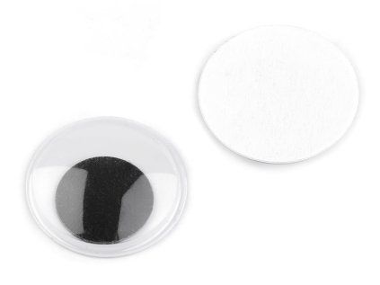 Samolepicí oči Ø25 mm (Varianta černá, Balení 50 ks)