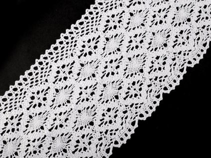 Bavlněná krajka paličkovaná šíře 11-12 cm (Varianta 4 černá, Balení 13.5 m)