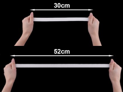 Pruženka tkaná šíře 20 mm (Varianta 1 bílá, Balení 22 m)